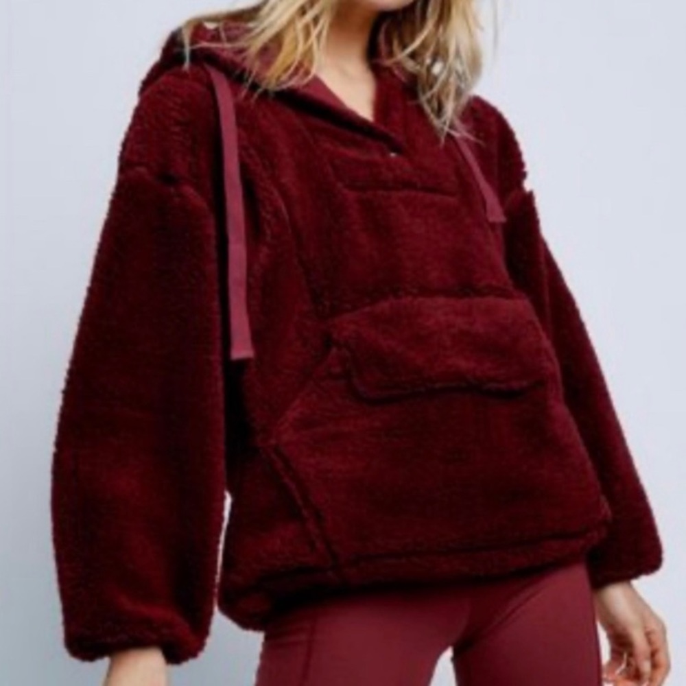 New Free People Run My Way Fleece Jacket Size L